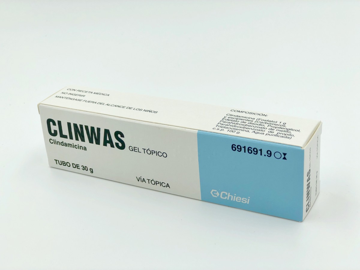 CLINWAS GEL TOPICO, 1 tubo de 30 g fotografía del envase.