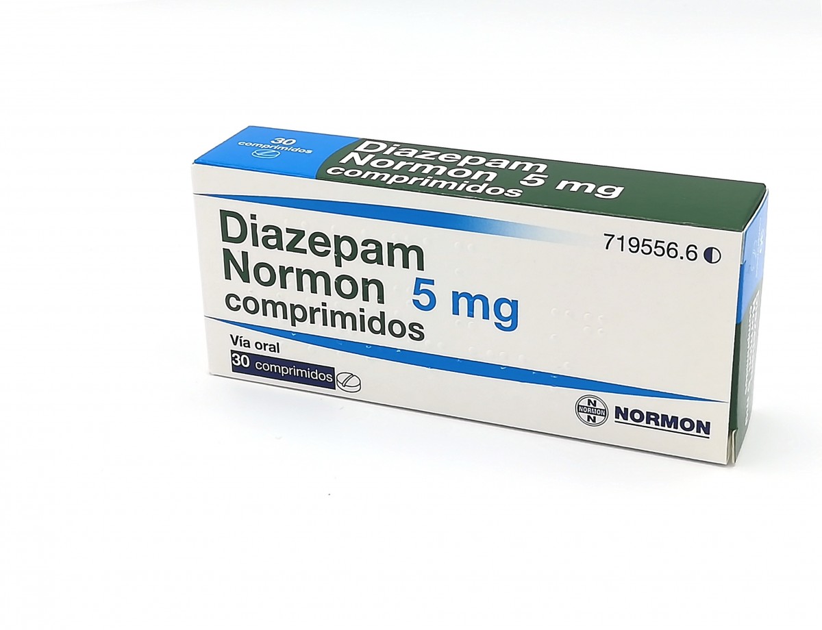 DIAZEPAM NORMON 5 mg COMPRIMIDOS , 500 comprimidos fotografía del envase.