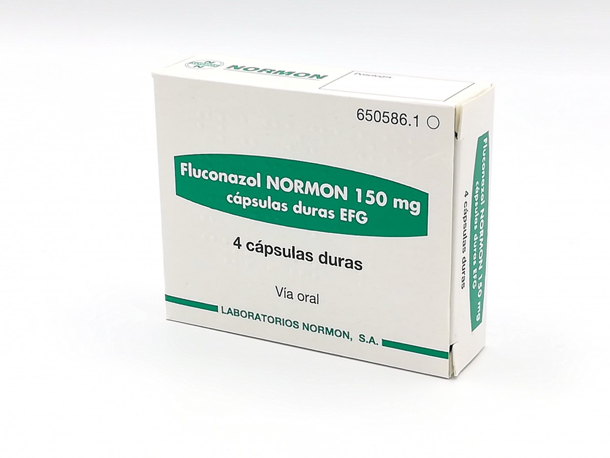 FLUCONAZOL NORMON 150 mg CAPSULAS DURAS EFG , 1 cápsula fotografía del envase.