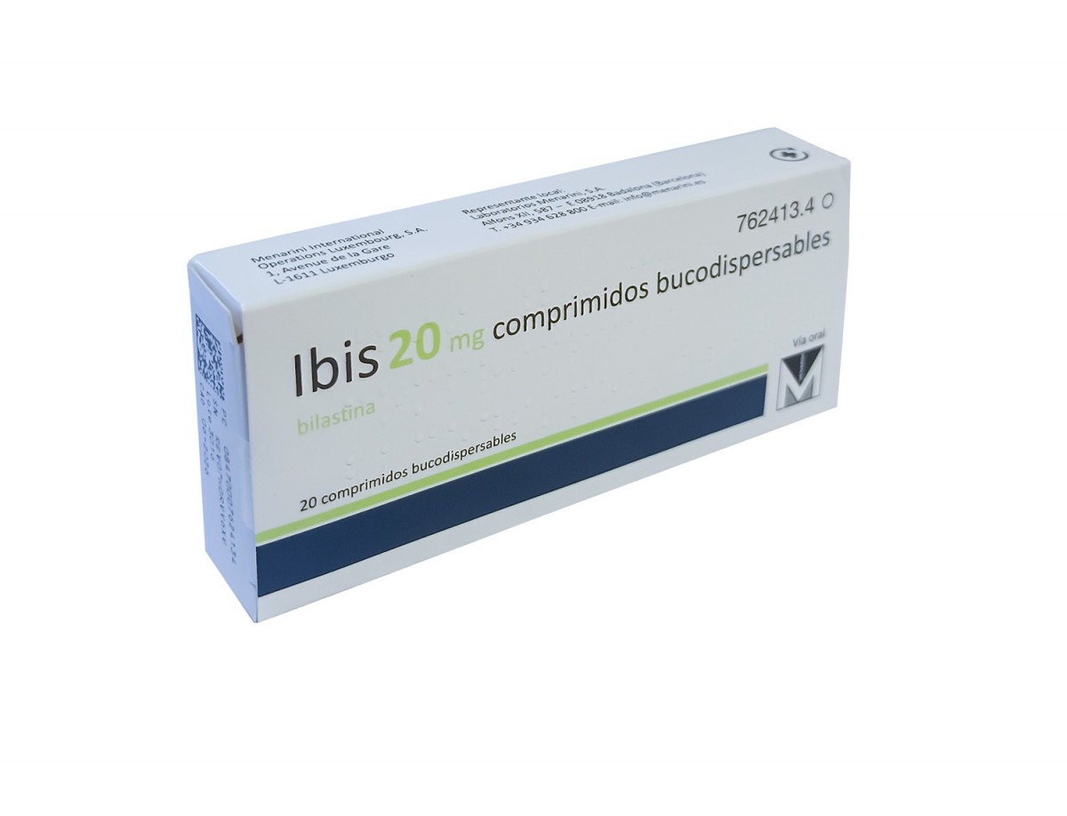 IBIS 20 MG COMPRIMIDOS BUCODISPERSABLES, 20 comprimidos fotografía del envase.