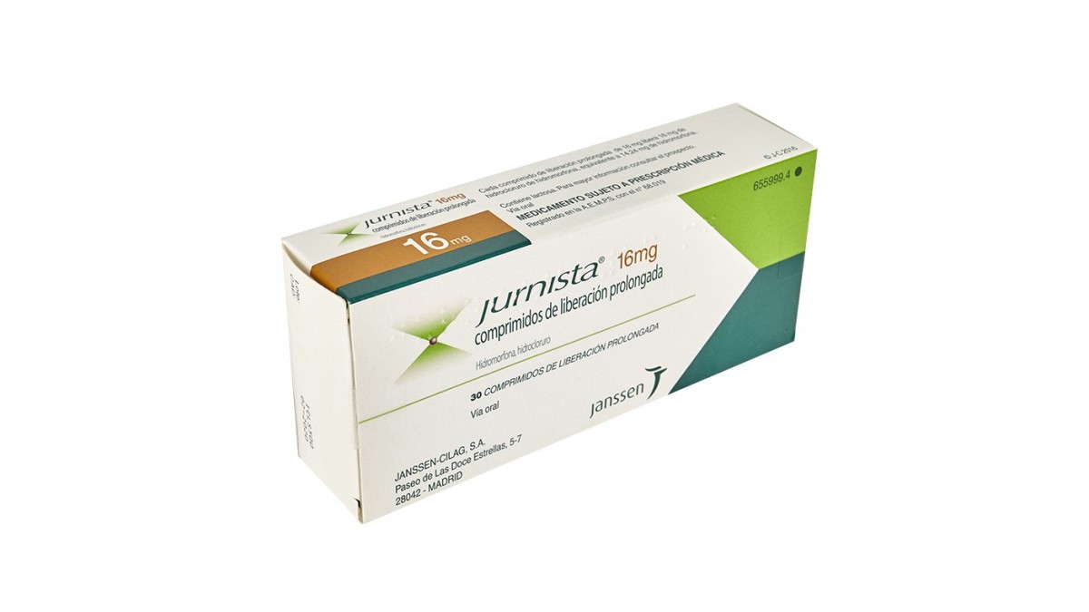 JURNISTA 16 mg COMPRIMIDOS DE LIBERACION PROLONGADA , 30 comprimidos fotografía del envase.