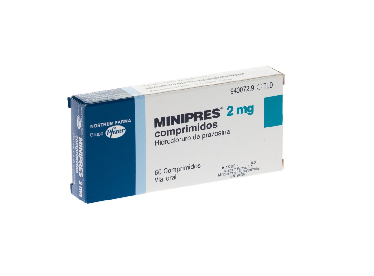 MINIPRES 2 mg COMPRIMIDOS, 60 comprimidos fotografía del envase.