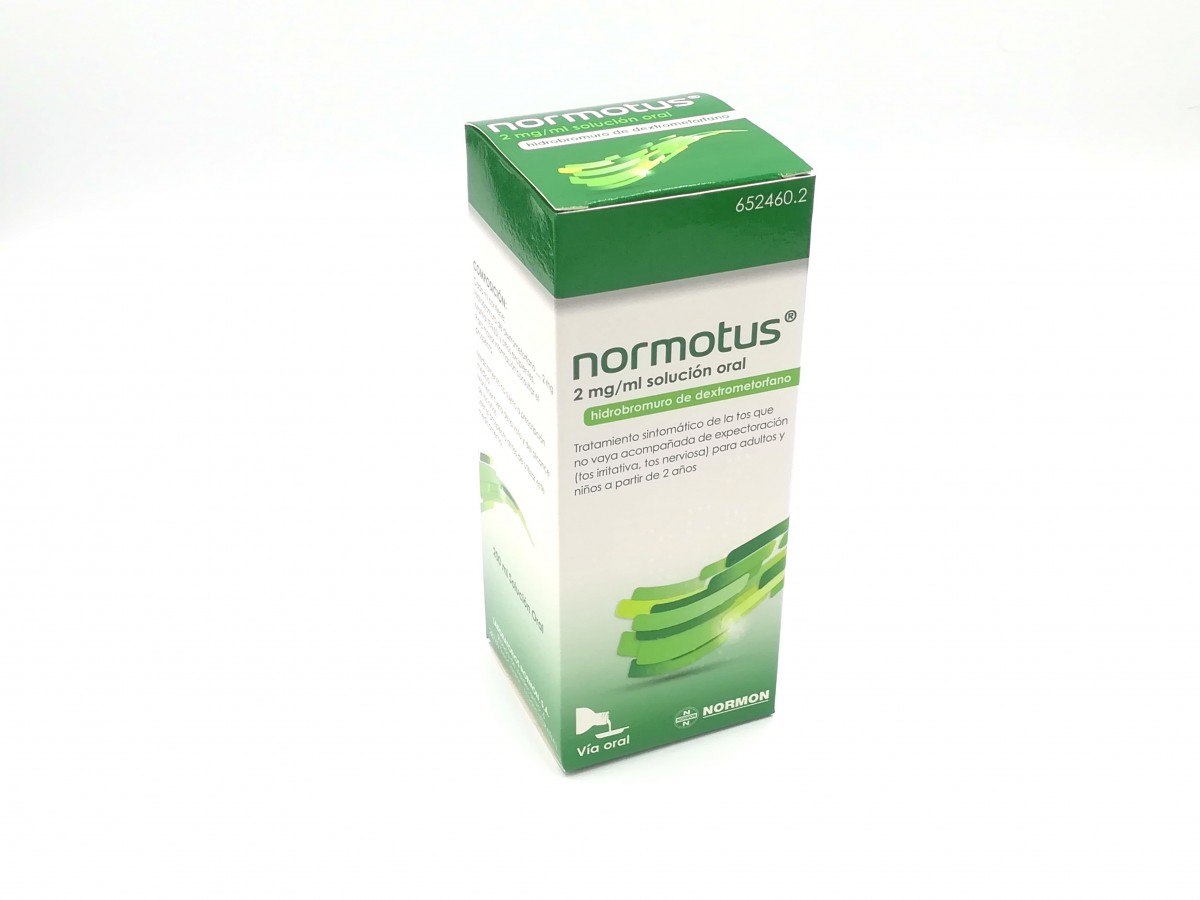 NORMOTUS 2 mg/ml solución oral , 1 frasco de 125 ml fotografía del envase.