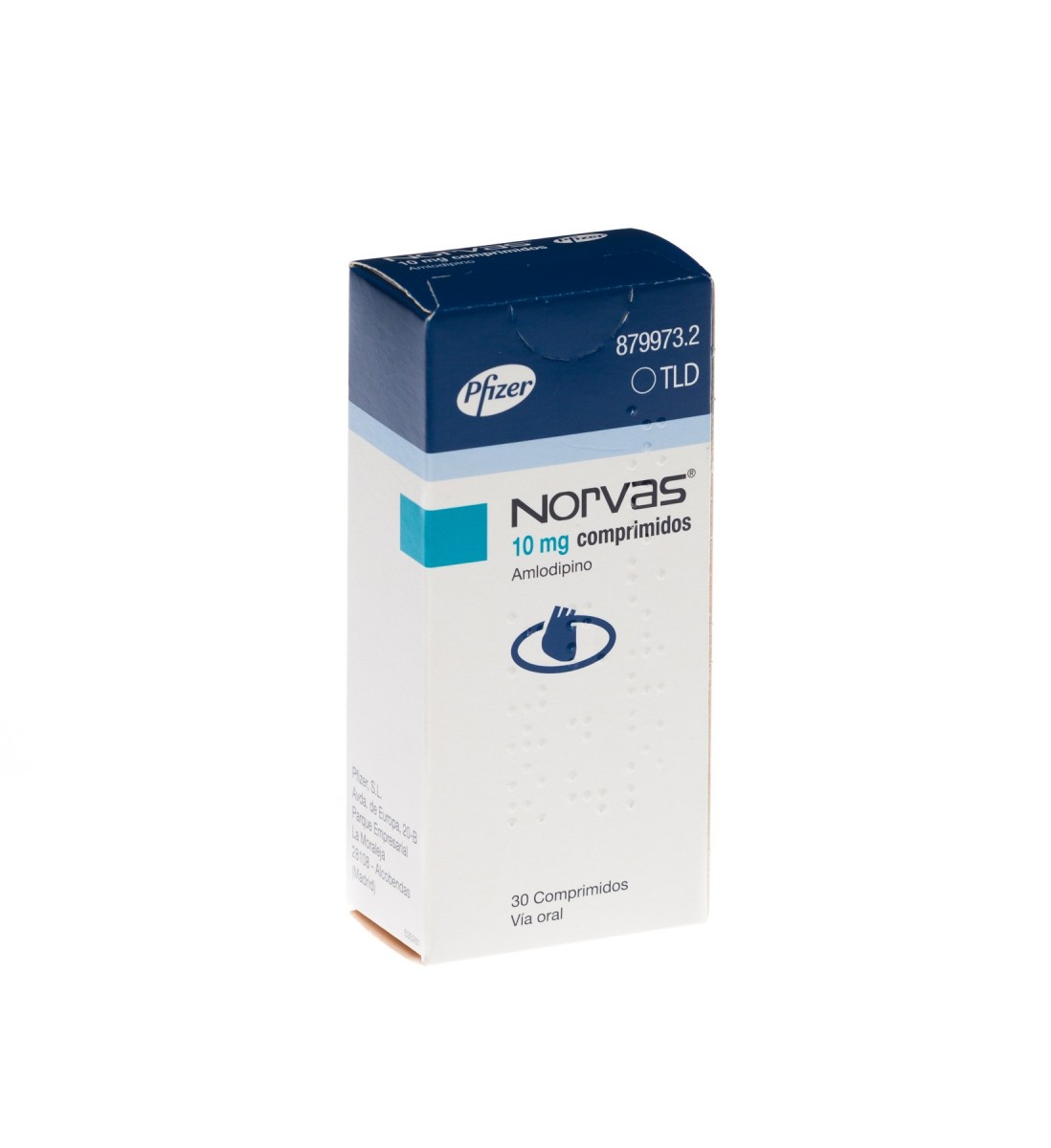 NORVAS 10 mg COMPRIMIDOS, 500 comprimidos fotografía del envase.