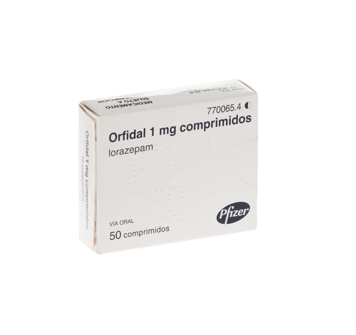 ORFIDAL 1 mg COMPRIMIDOS, 25 comprimidos fotografía del envase.