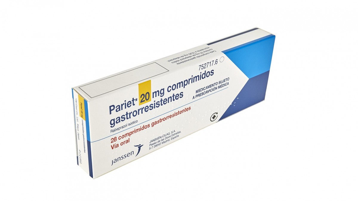 PARIET 20 mg COMPRIMIDOS GASTRORRESISTENTES , 14 comprimidos fotografía del envase.
