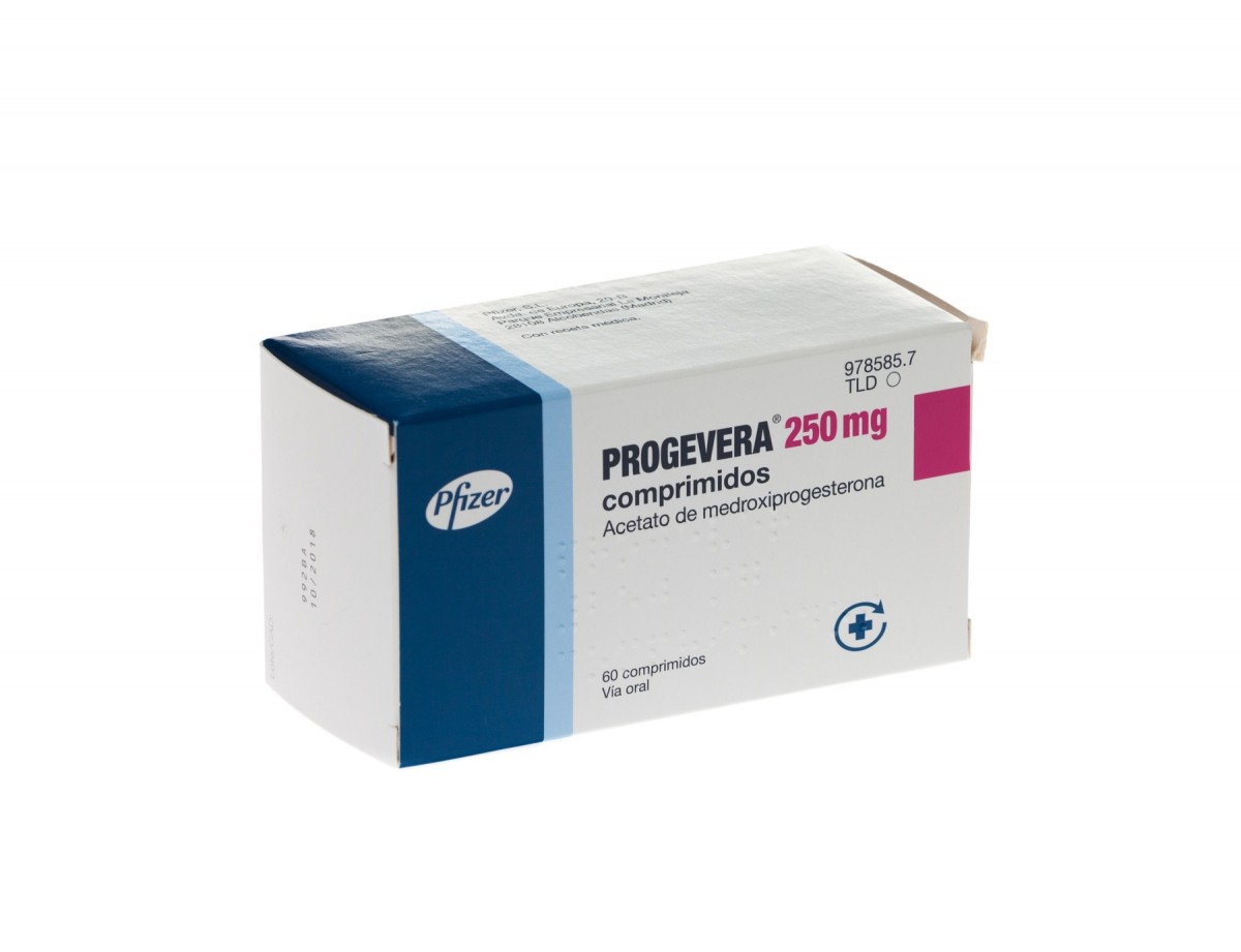 PROGEVERA 250 mg COMPRIMIDOS, 60 comprimidos fotografía del envase.