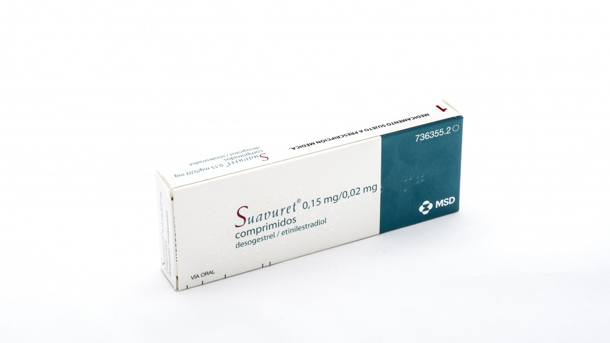 SUAVURET 0,15 mg/0,02 mg COMPRIMIDOS , 21 comprimidos fotografía del envase.