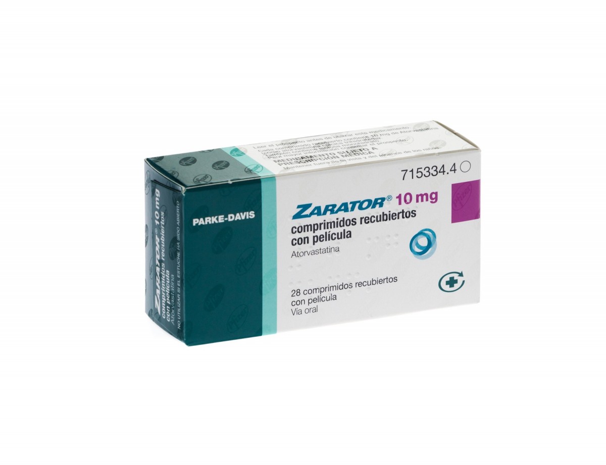 ZARATOR 10 mg COMPRIMIDOS RECUBIERTOS CON PELICULA, 200 comprimidos fotografía del envase.