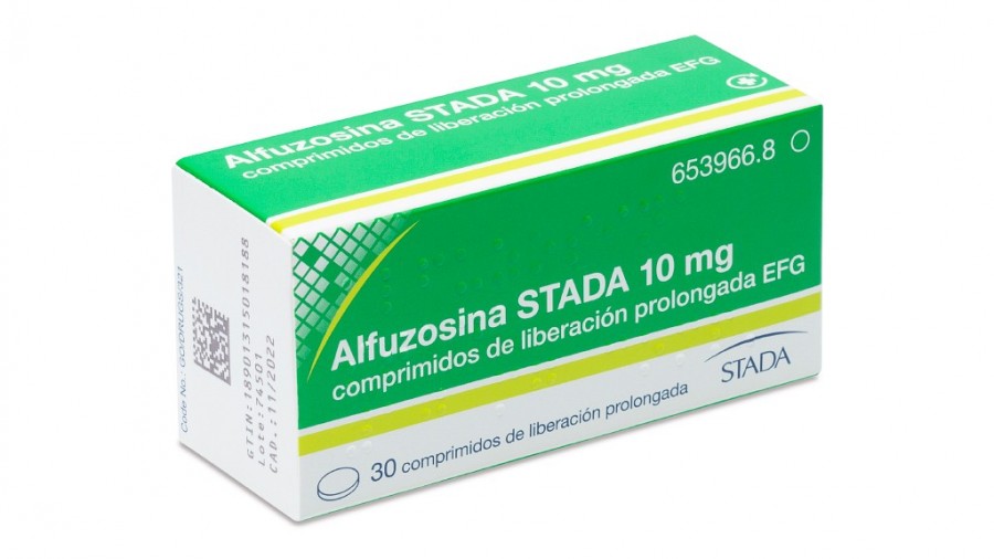 ALFUZOSINA STADA 10 mg COMPRIMIDOS DE LIBERACION PROLONGADA EFG , 30 comprimidos fotografía del envase.
