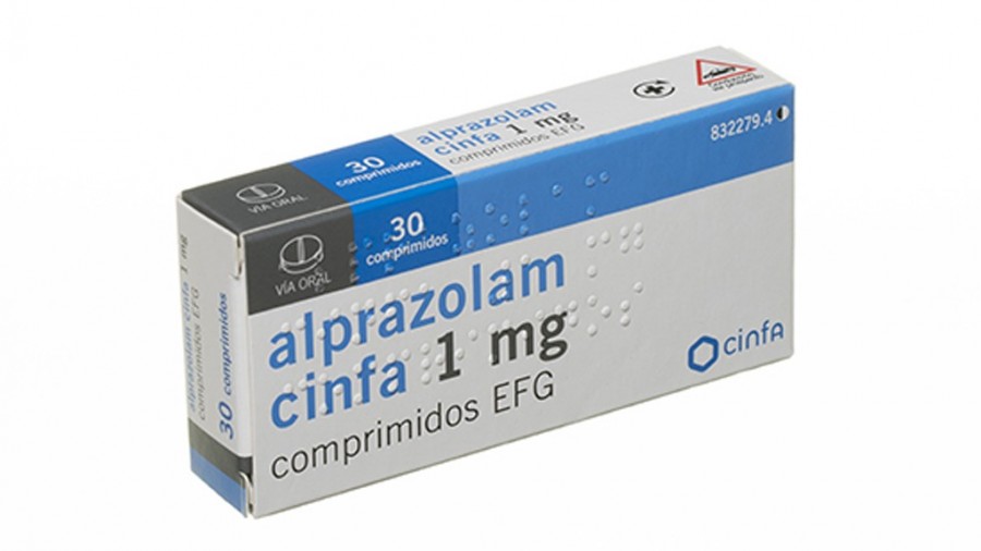 ALPRAZOLAM CINFA,1 mg COMPRIMIDOS EFG, 30 comprimidos fotografía del envase.
