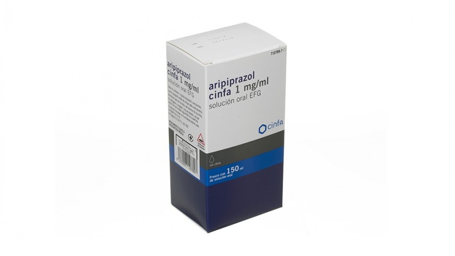 ARIPIPRAZOL CINFA 1 MG/ML SOLUCION ORAL EFG, 150 ml fotografía del envase.