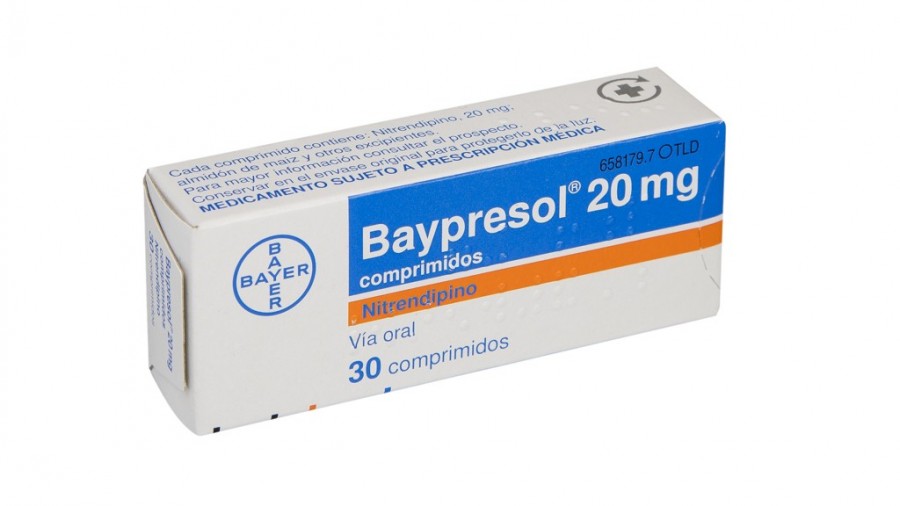 BAYPRESOL 20 mg COMPRIMIDOS , 30 comprimidos fotografía del envase.