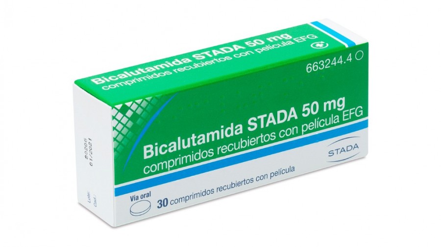 BICALUTAMIDA STADA 50 mg COMPRIMIDOS RECUBIERTOS CON PELICULA EFG, 30 comprimidos fotografía del envase.
