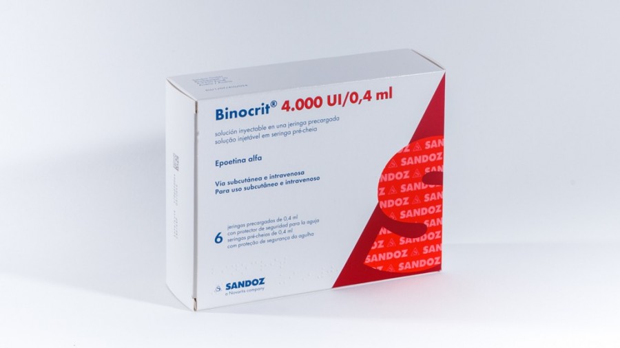 BINOCRIT, 4000 UI/0,4 ml, SOLUCION INYECTABLE EN UNA JERINGA PRECARGADA, 6 jeringas precargadas de 0,4 ml fotografía del envase.