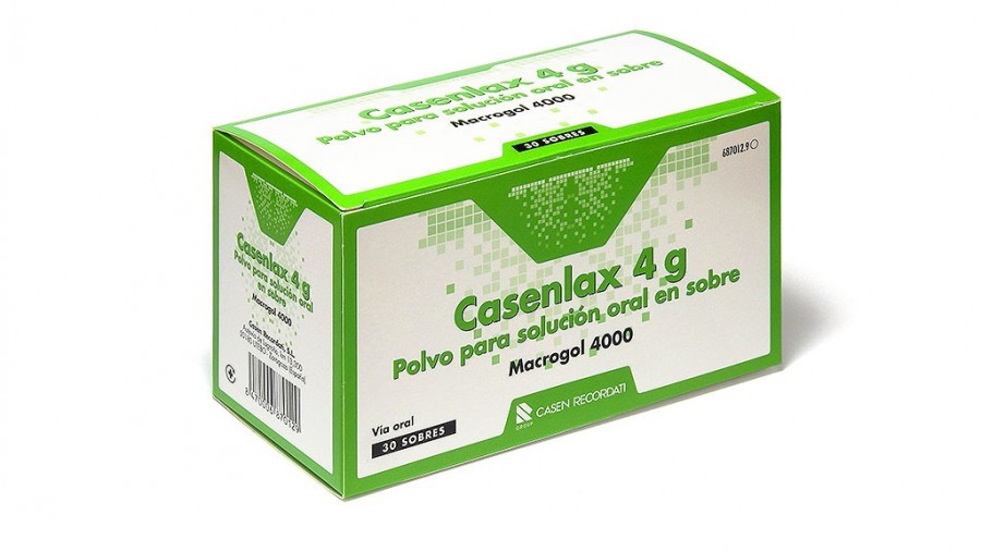 CASENLAX  4 g POLVO PARA SOLUCION ORAL EN SOBRES , 30 sobres fotografía del envase.