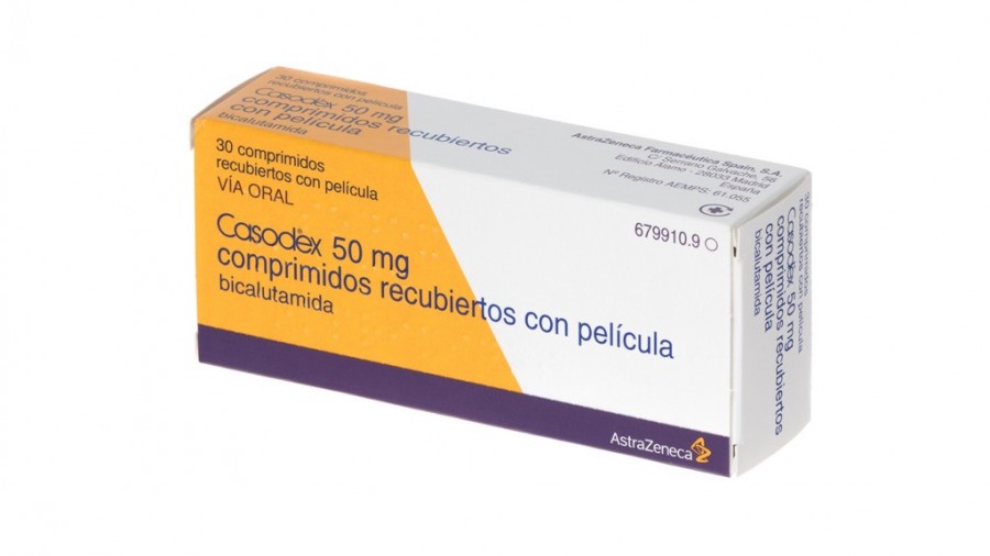 CASODEX 50 mg COMPRIMIDOS RECUBIERTOS CON PELICULA, 30 comprimidos fotografía del envase.
