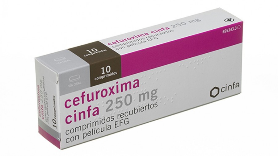 CEFUROXIMA CINFA 250 mg COMPRIMIDOS RECUBIERTOS CON PELICULA EFG , 15 comprimidos fotografía del envase.