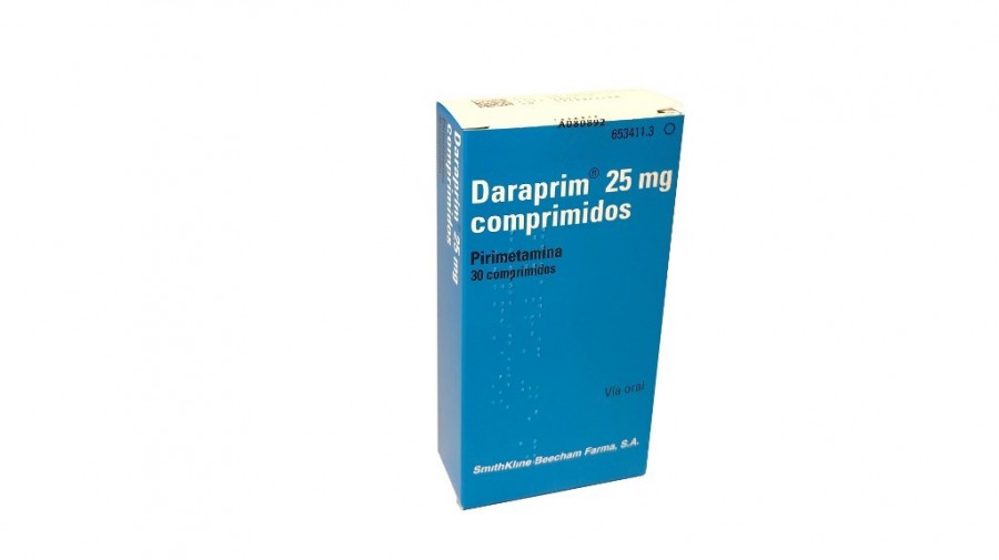 DARAPRIM 25 mg COMPRIMIDOS, 30 comprimidos fotografía del envase.