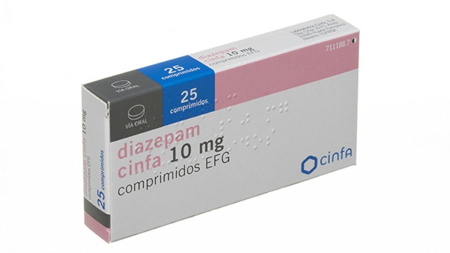 DIAZEPAM CINFA 10 MG COMPRIMIDOS EFG, 25 comprimidos fotografía del envase.