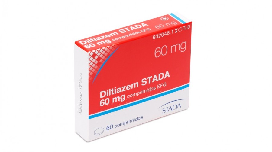 DILTIAZEM STADA 60 mg COMPRIMIDOS EFG, 30 comprimidos fotografía del envase.