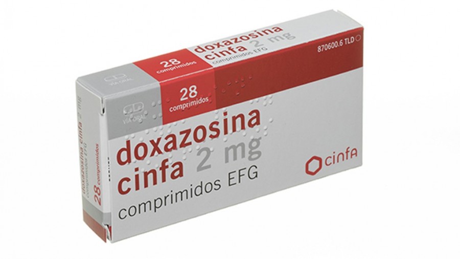 DOXAZOSINA CINFA  2 mg COMPRIMIDOS EFG, 28 comprimidos fotografía del envase.
