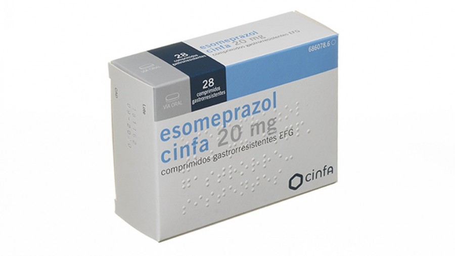 ESOMEPRAZOL CINFA 20 mg COMPRIMIDOS GASTRORRESISTENTES EFG, 14 comprimidos (BLISTER) fotografía del envase.