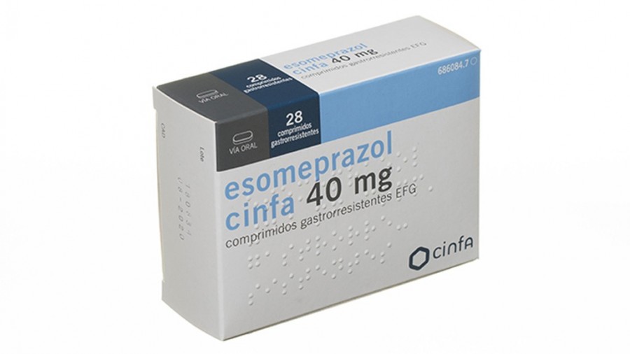 ESOMEPRAZOL CINFA 40 mg COMPRIMIDOS GASTRORRESISTENTES EFG,56 comprimidos (BLISTER) fotografía del envase.