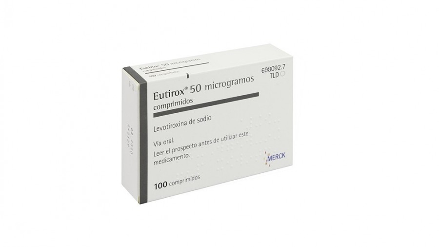 EUTIROX 50 microgramos COMPRIMIDOS , 84 comprimidos fotografía del envase.