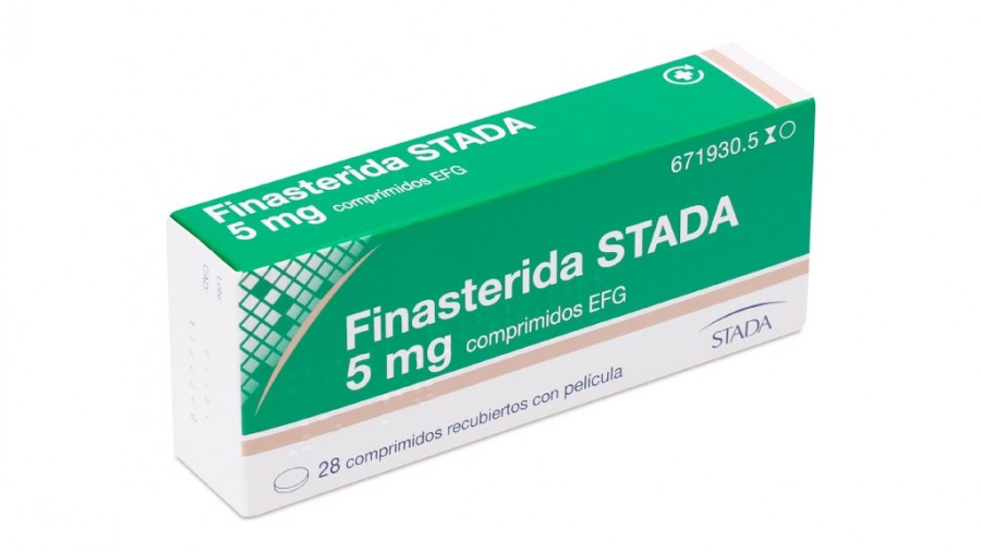 FINASTERIDA STADA 5 mg COMPRIMIDOS EFG, 28 comprimidos fotografía del envase.