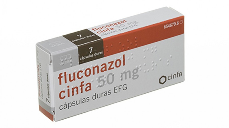 FLUCONAZOL CINFA 50 mg CAPSULAS DURAS EFG , 7 cápsulas fotografía del envase.