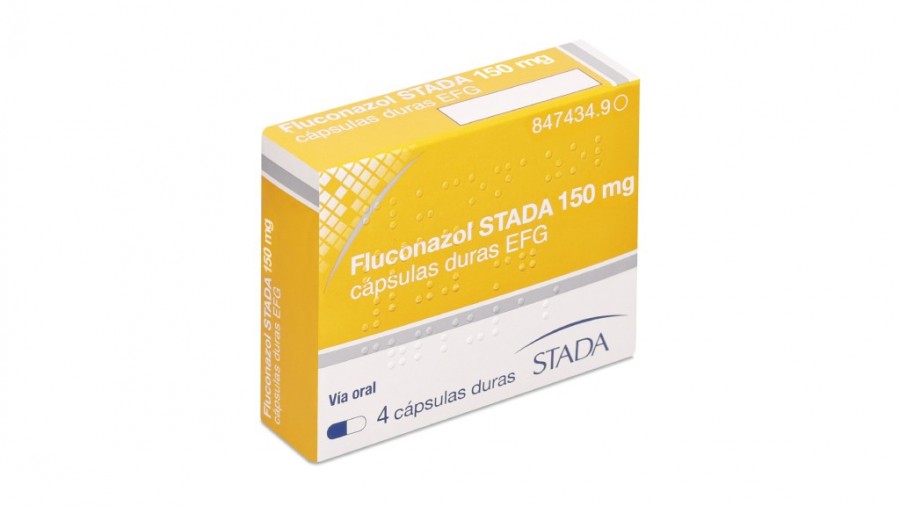 FLUCONAZOL STADA 150 mg CAPSULAS DURAS EFG , 4 cápsulas fotografía del envase.