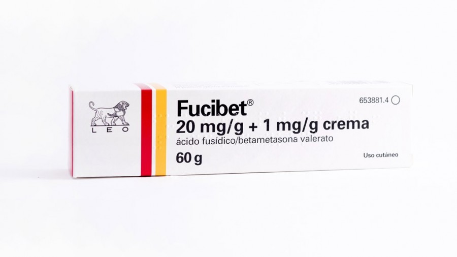 FUCIBET 20 mg/g + 1 mg/g CREMA , 1 tubo de 30 g fotografía del envase.