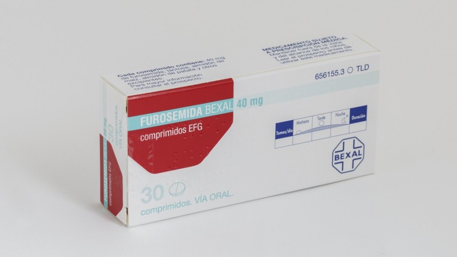 FUROSEMIDA BEXAL 40 mg COMPRIMIDOS EFG, 30 comprimidos fotografía del envase.