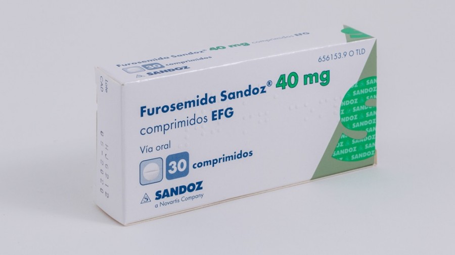 FUROSEMIDA SANDOZ 40 mg COMPRIMIDOS EFG, 30 comprimidos fotografía del envase.