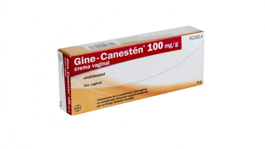GINE-CANESTEN 100 mg/g CREMA VAGINAL , 1 tubo de 5 g fotografía del envase.