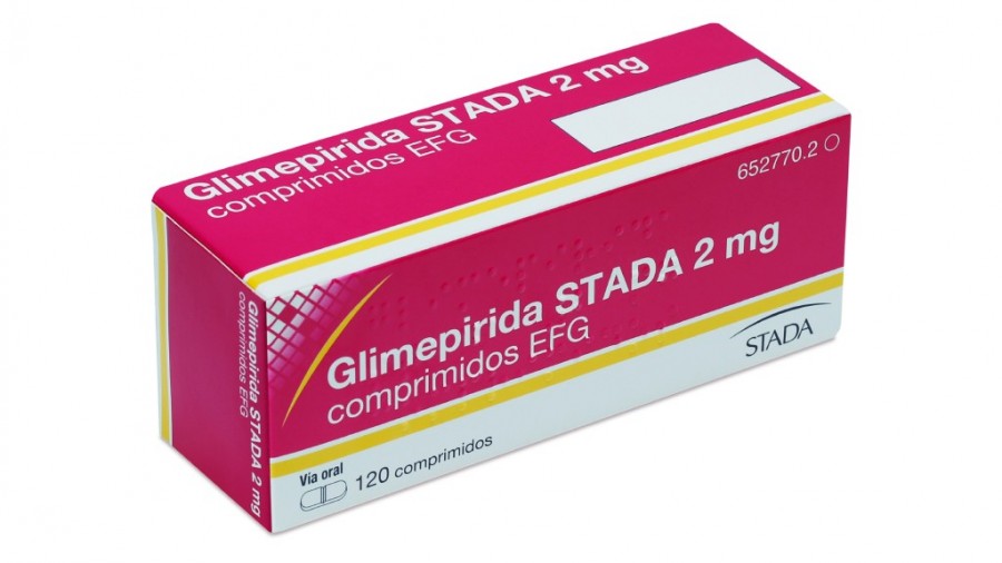 GLIMEPIRIDA STADA 2 mg COMPRIMIDOS EFG , 30 comprimidos fotografía del envase.