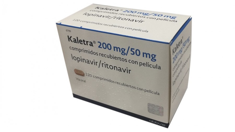 KALETRA 200 mg/50 mg COMPRIMIDOS RECUBIERTOS CON PELICULA 120 comprimidos fotografía del envase.