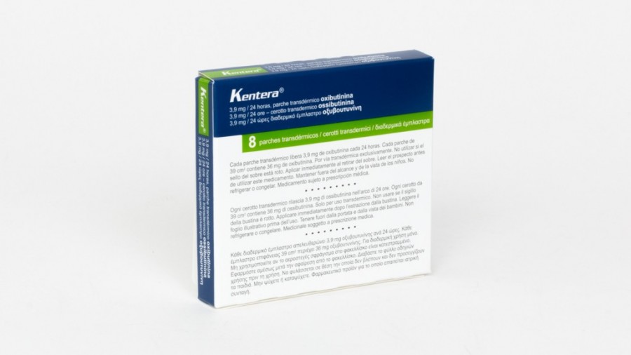 KENTERA 3,9 mg/24 HORAS, PARCHE TRANSDERMICO, 8 parches fotografía del envase.
