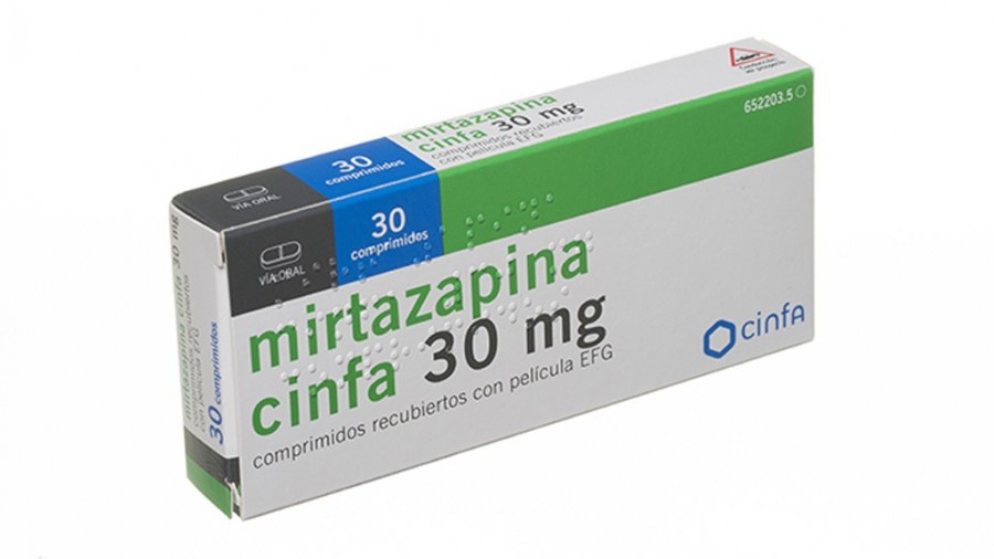 MIRTAZAPINA CINFA 30 mg COMPRIMIDOS RECUBIERTOS CON PELICULA EFG , 500 comprimidos fotografía del envase.
