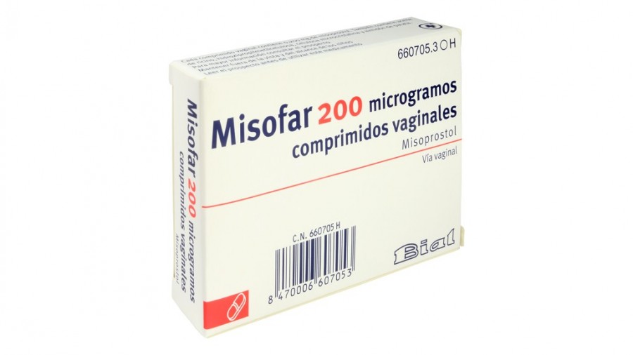 MISOFAR 200 microgramos COMPRIMIDOS VAGINALES, 4 comprimidos fotografía del envase.