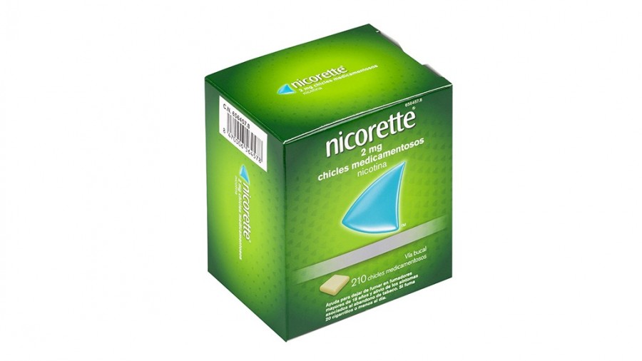 NICORETTE 2 mg CHICLES MEDICAMENTOSOS, 30 chicles fotografía del envase.