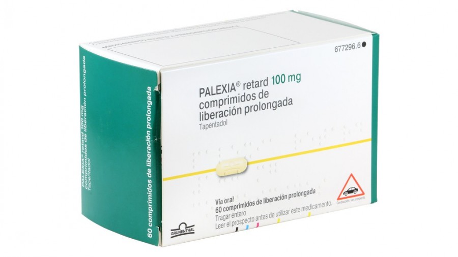PALEXIA RETARD 100 mg COMPRIMIDOS DE LIBERACION PROLONGADA, 100 comprimidos fotografía del envase.
