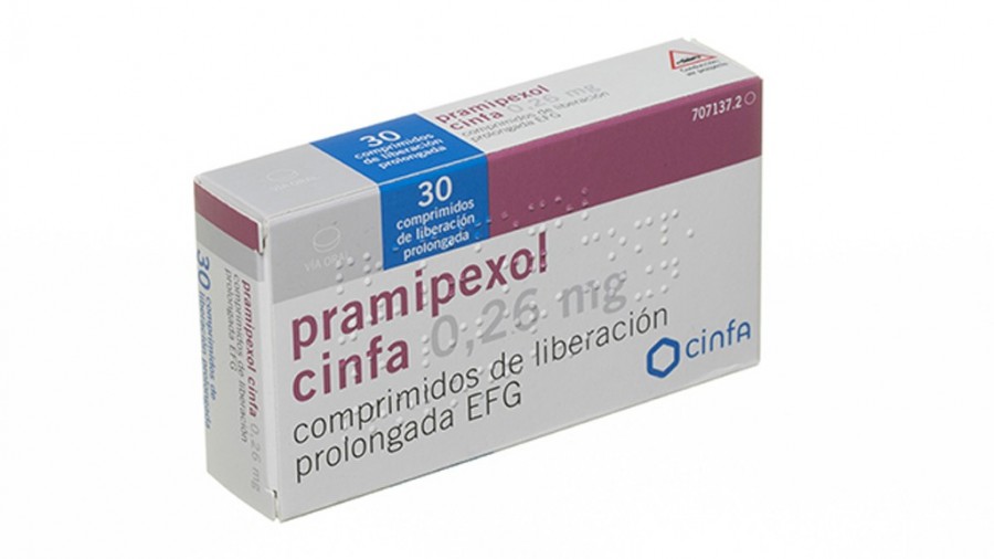 PRAMIPEXOL CINFA 0,26 MG COMPRIMIDOS DE LIBERACION PROLONGADA EFG , 30 comprimidos fotografía del envase.