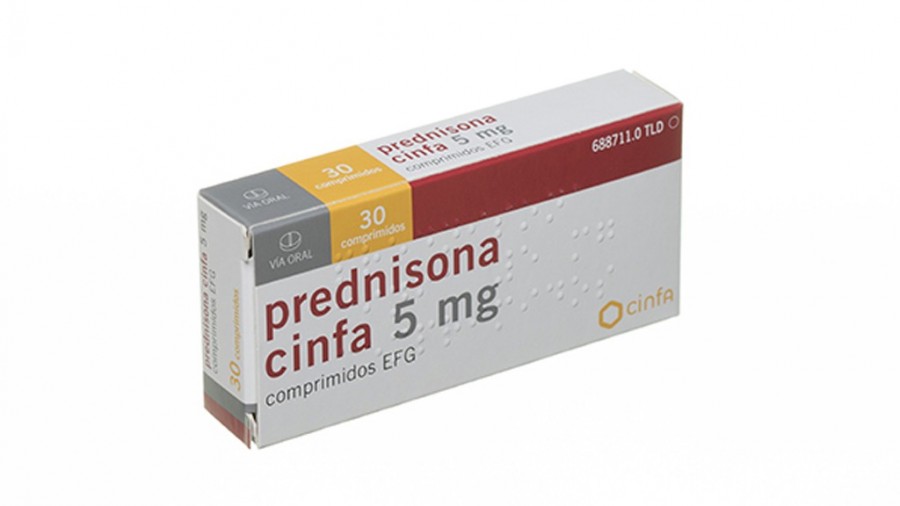 PREDNISONA CINFA 5 mg COMPRIMIDOS EFG, 60 comprimidos fotografía del envase.