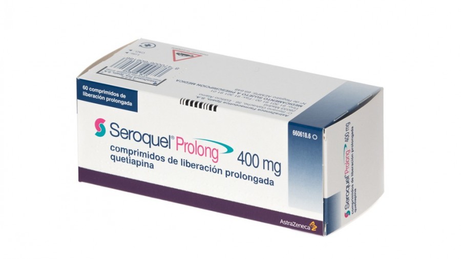 SEROQUEL PROLONG 400 mg COMPRIMIDOS DE LIBERACION PROLONGADA , 60 comprimidos fotografía del envase.