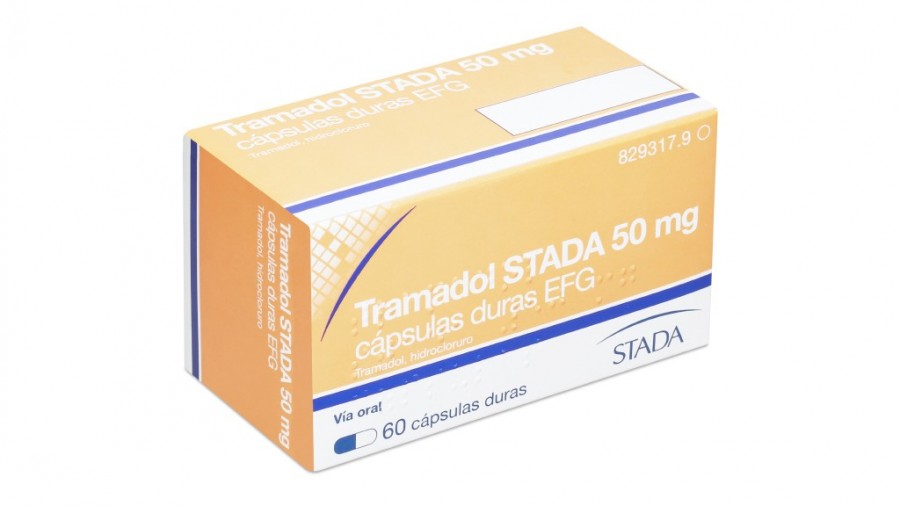 TRAMADOL STADA 50 mg CAPSULAS DURAS  EFG , 20 cápsulas fotografía del envase.
