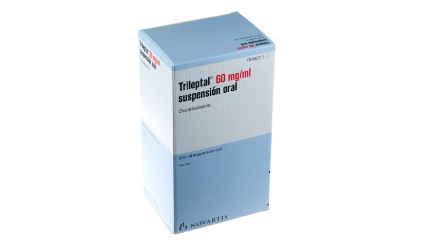 TRILEPTAL 60 mg/ml SUSPENSION ORAL , 1 frasco de 250 ml fotografía del envase.