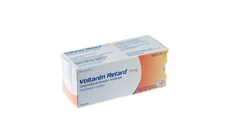 VOLTAREN RETARD 75 mg COMPRIMIDOS DE LIBERACION MODIFICADA , 500 comprimidos fotografía del envase.