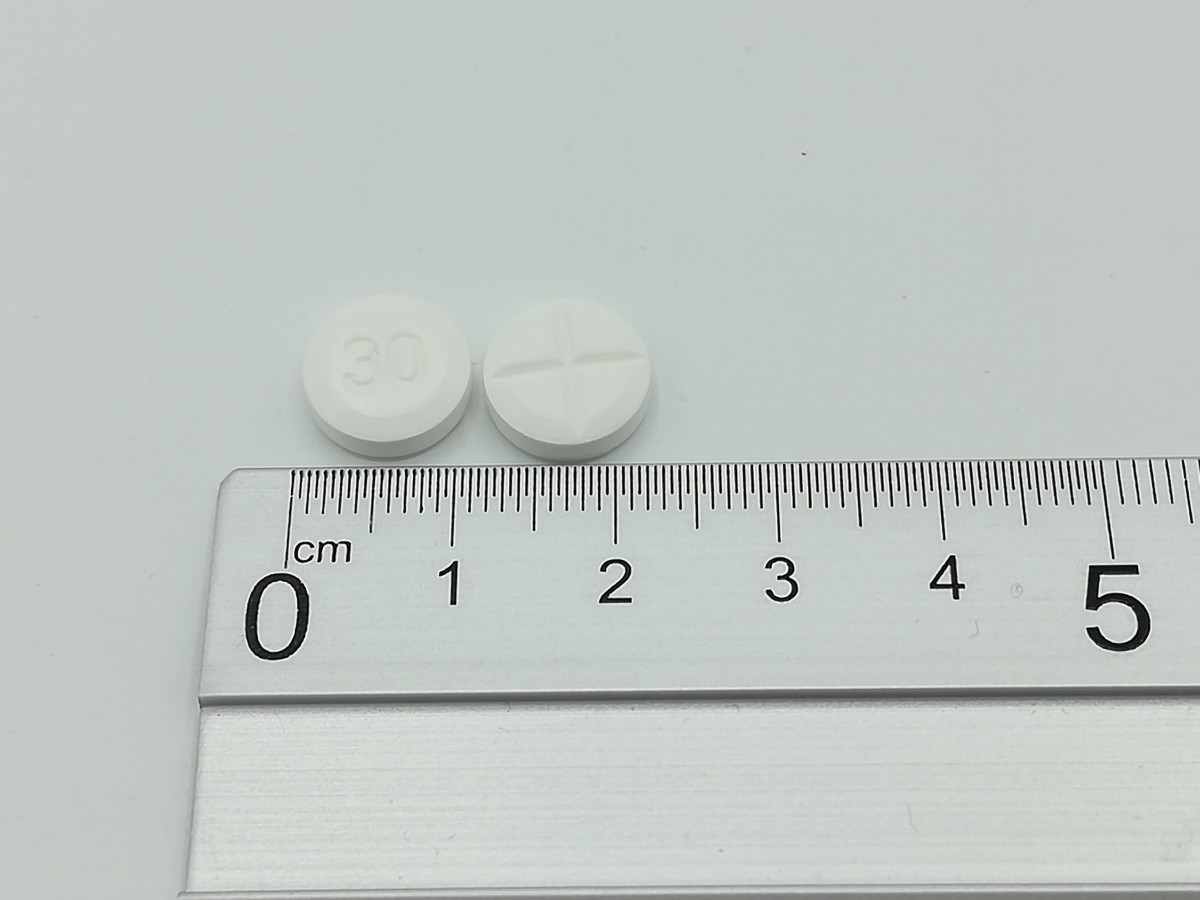 DEFLAZACORT NORMON 30 mg COMPRIMIDOS EFG, 500 comprimidos fotografía de la forma farmacéutica.